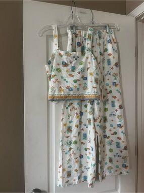 Midnight Sky Summer 2 Piece Set/ Crop Top and Pants Women’s Size Small